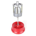Portable aluminium hub balancer for car tyres with bull's eye level and enamel base