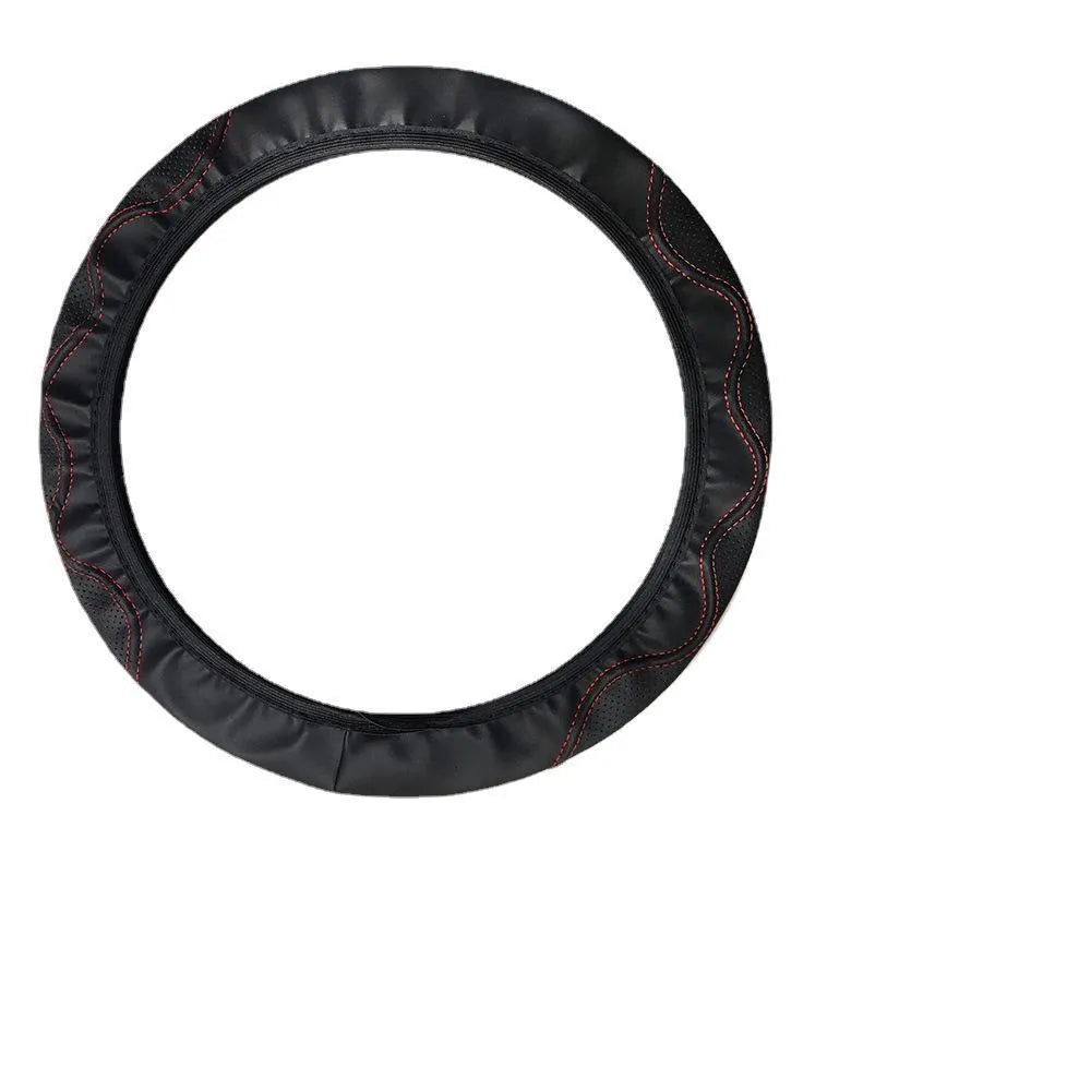 Embossed corrugated steering wheel cover in multiple colours for 37-38cm diameter wheels