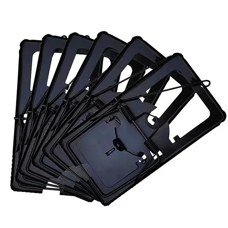 Automatic metal and plastic mouse cage trap in small, medium, and large sizes for indoor use.