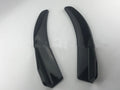Front and rear car deflector kit for GM vehicles in black and carbon fibre finishes.