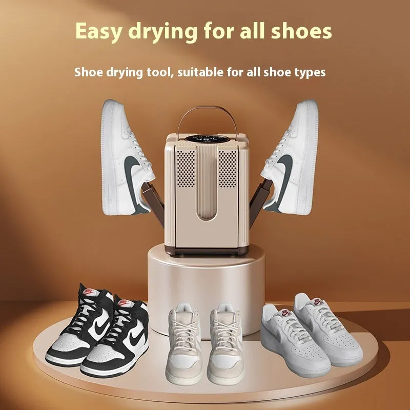 White 150W intelligent timing shoe dryer with EU plug for home use