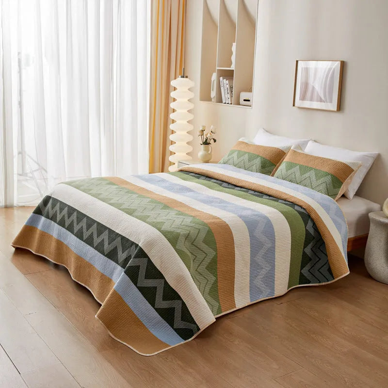 Cotton printed bed sheet set with modern pattern on pure cotton fabric for summer bedding