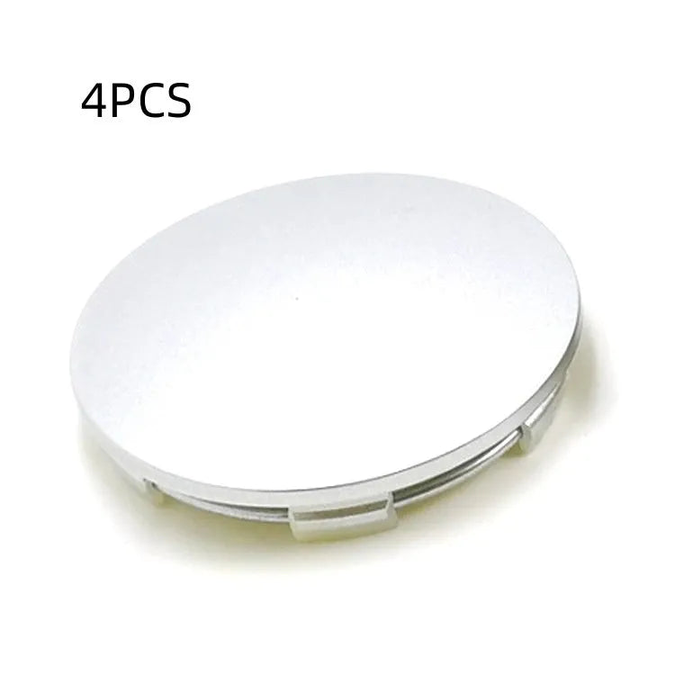 65mm car hub centre cover in ABS plastic with aluminium label for modified wheel hubs
