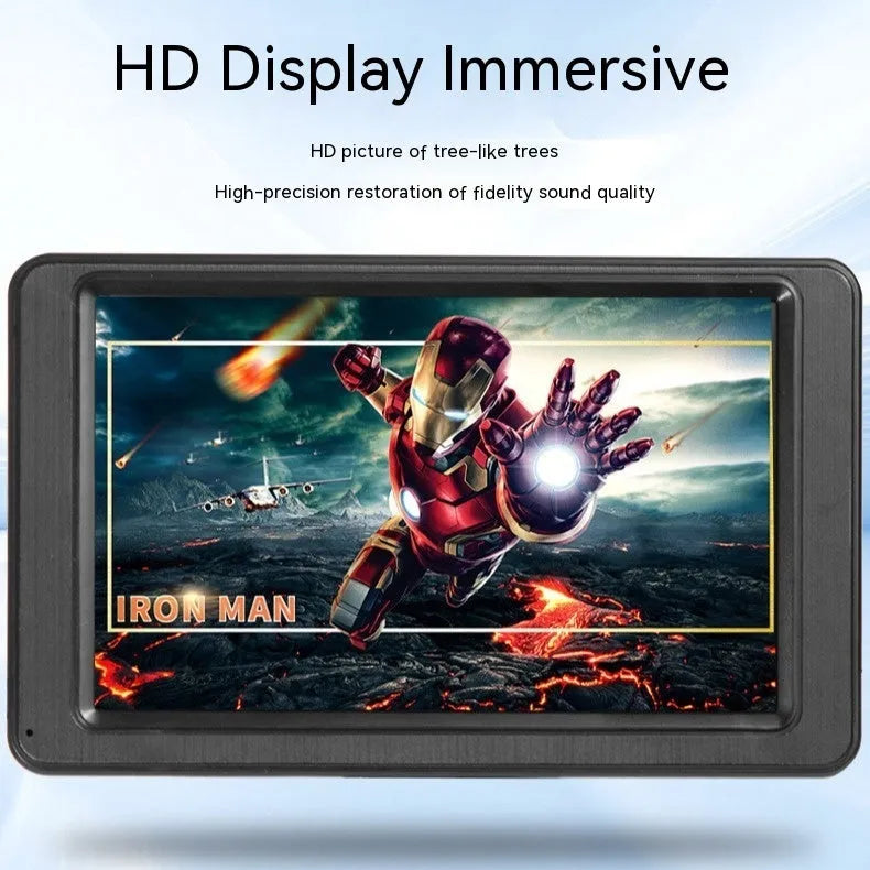 7-inch vehicle-mounted MP5 player with LCD screen and mounting bracket