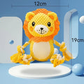 Lion and monkey plush squeaky dog toys bundle for medium to large breeds
