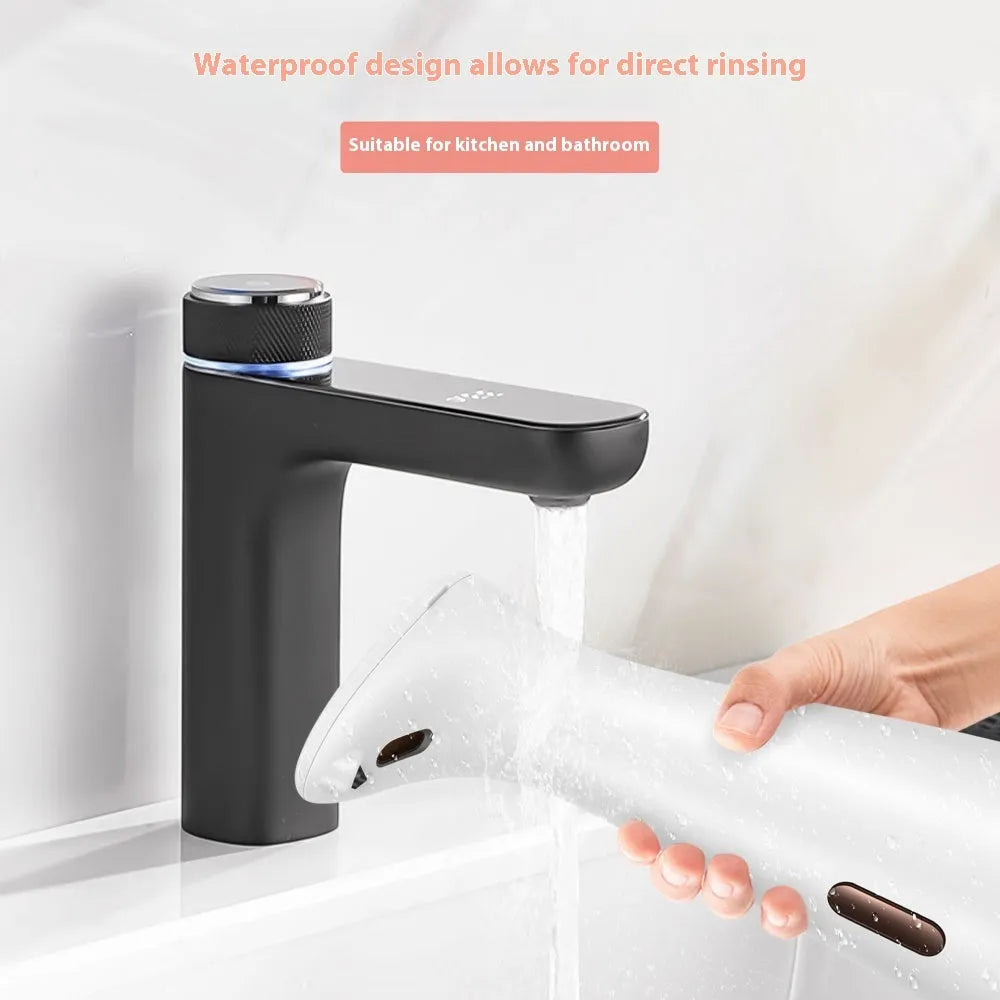 White desktop infrared sensor automatic soap dispenser for kitchen or bathroom handwashing