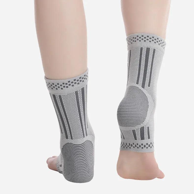 Graphene ankle brace compression sleeve for sprained ankle support with copper ions for breathability