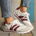 Wine red Cortez Retro style sneakers with breathable mesh and cross-strap design