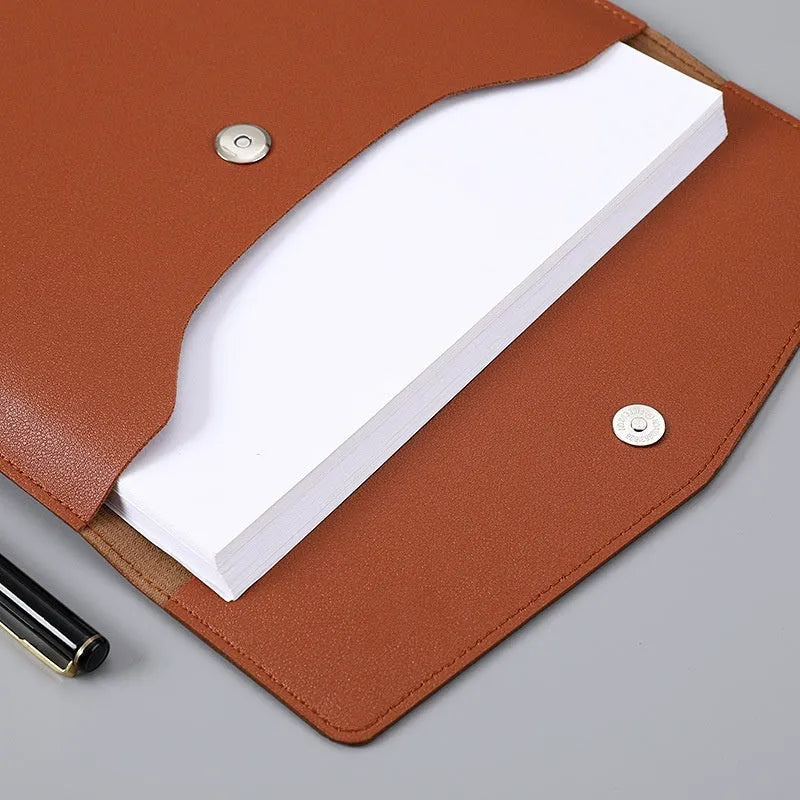 A4 vertical PVC leather file bag in black, blue, red, light brown, dark brown, light gray, dark gray for business documents