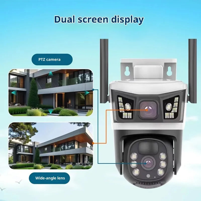 10x zoom monitoring camera ball machine with solar panel and ABS housing