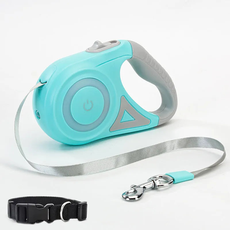Retractable dog leash with one-handed brake in Dream Purple colour, 3m length