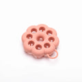 Silicone pet grooming brush with flexible bristles for dogs and cats in five colour options