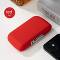 USB rechargeable cigarette case lighter holding ten thick cigarettes in black plastic with lighter top visible