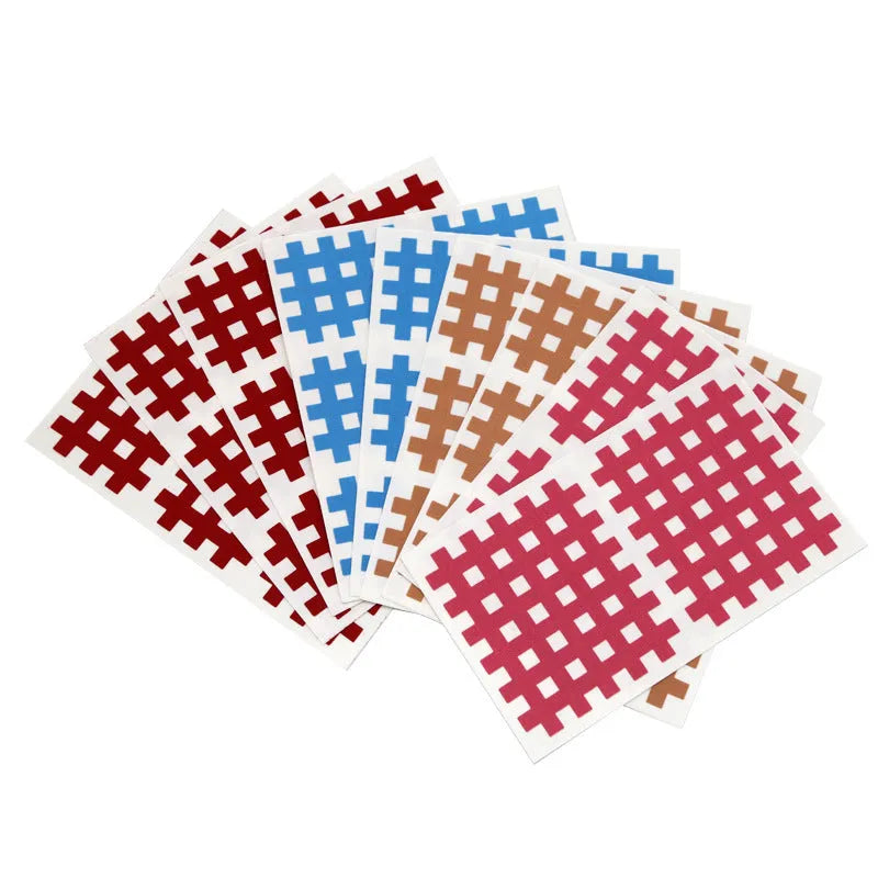 Cross physiotherapy kinesio taping tape in skin colour for yoga and running support on wrist and knee