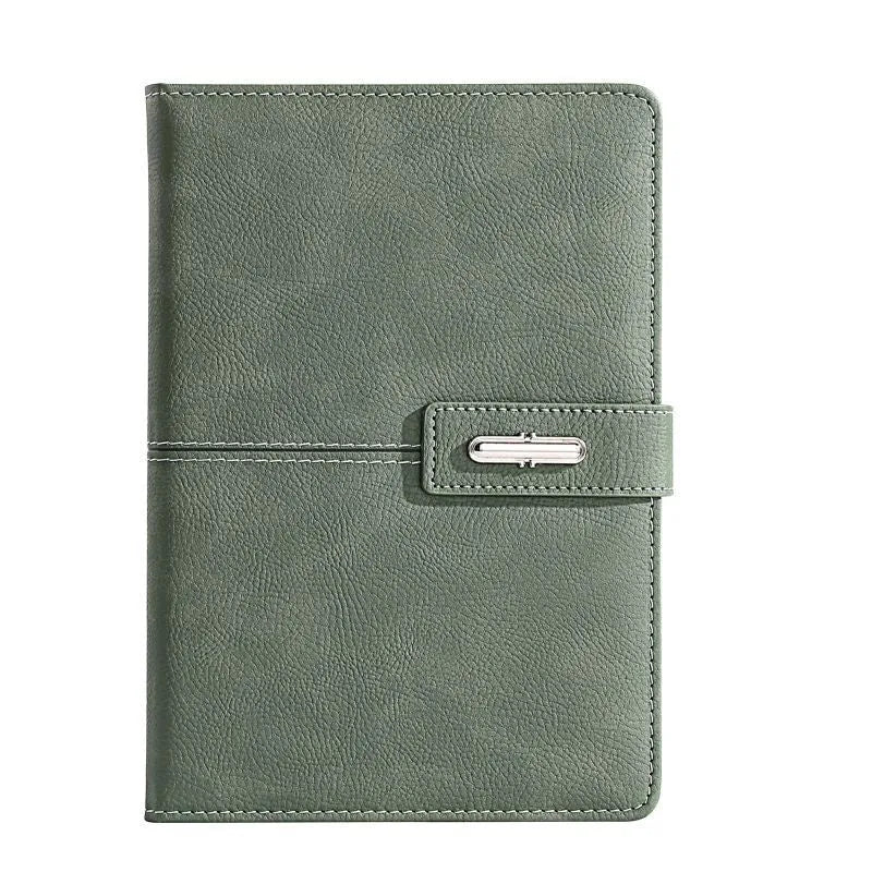 A5 notebook with PU leather cover in multiple colour options including black, red, green, blue, and orange