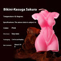 A low temperature soy wax massage candle in a choice of rose red, spring pink, or lilac purple.