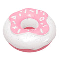 TPR donut-shaped dog chew toy in pink, chocolate, or yellow for molar teeth cleaning with sound.