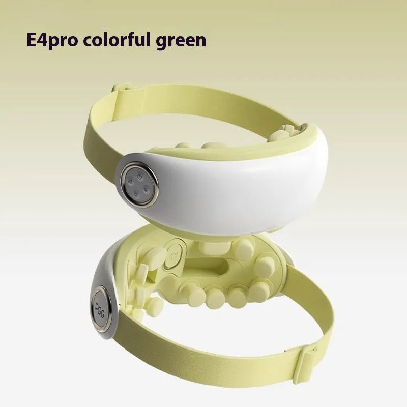 Bluetooth eye steam moisturising hot compress massage instrument in green, ink grey, or purplish grey