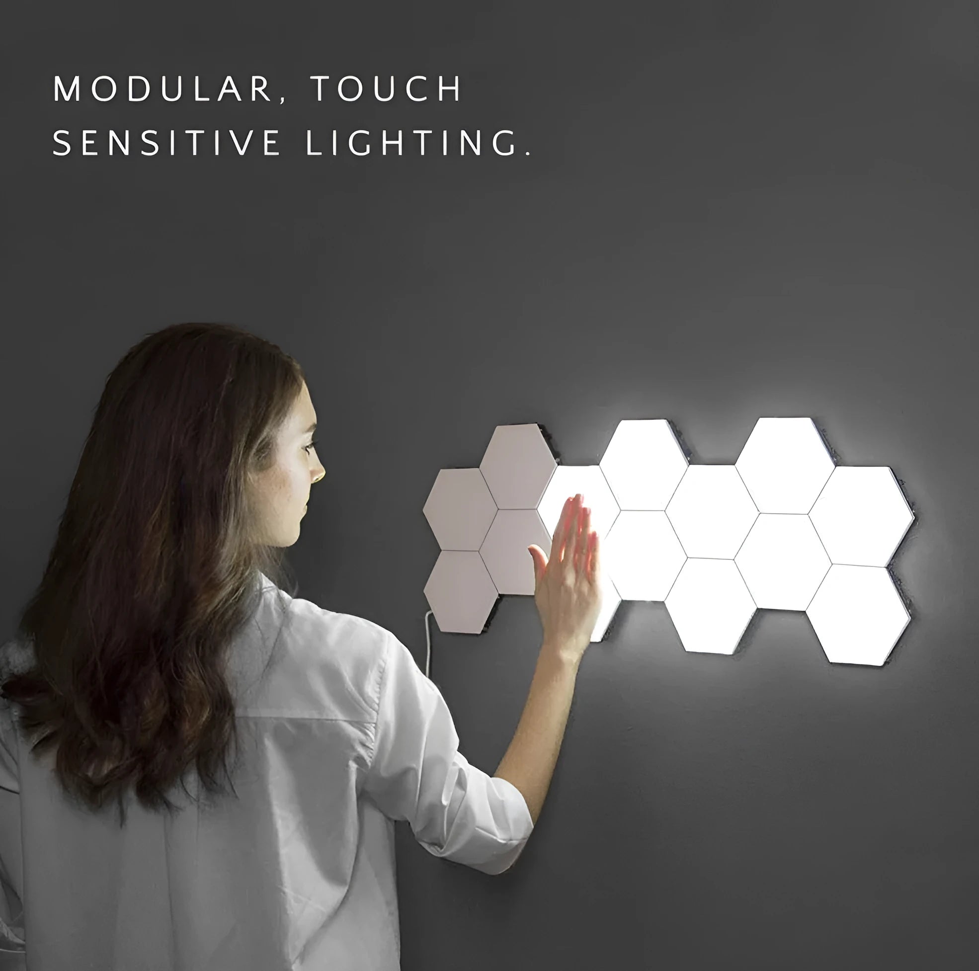 British creative honeycomb modular touch wall lamp in minimalist design with UK plug