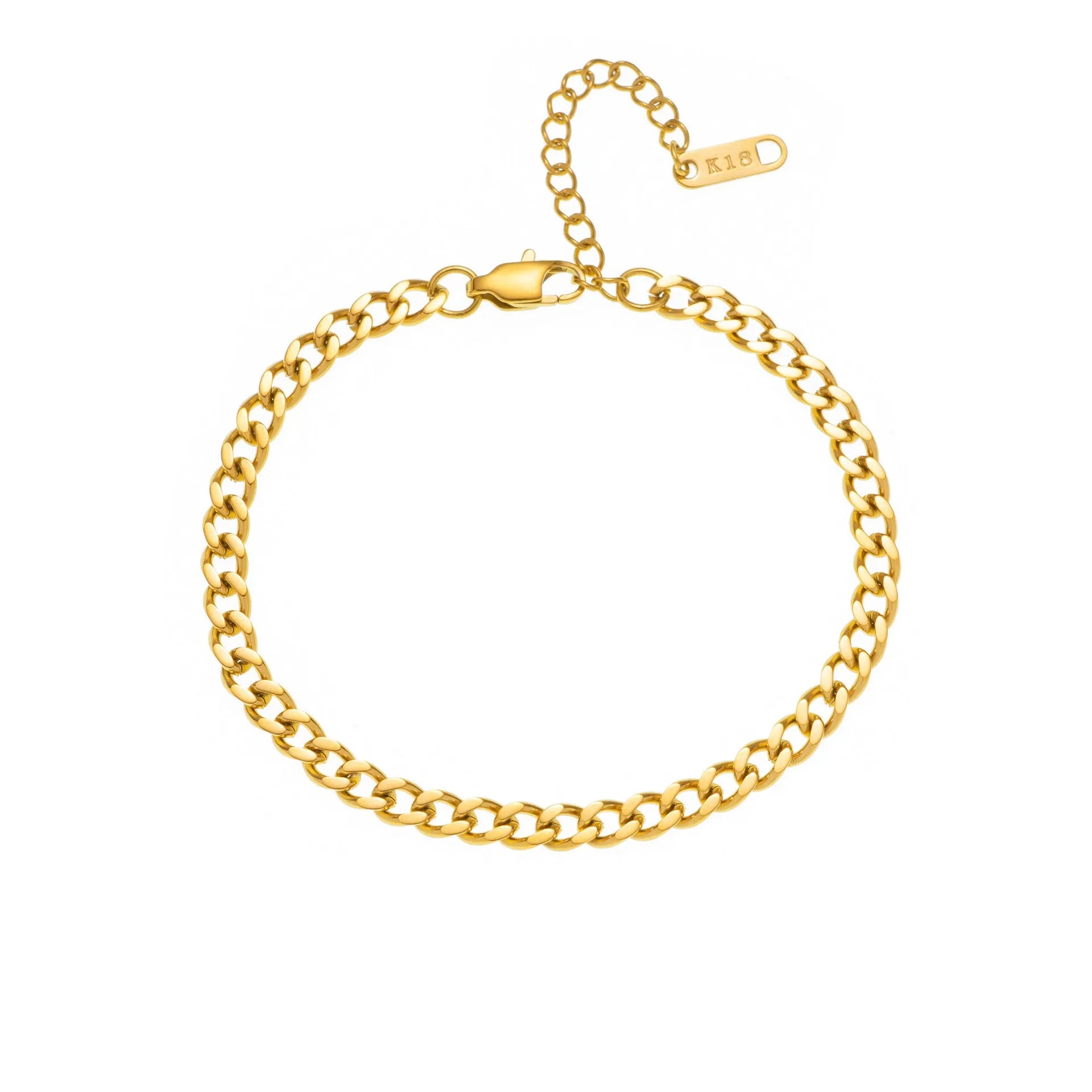 Gold or silver plated titanium steel necklace with a personalised letter, number, or heart pendant on a 40.5cm chain.