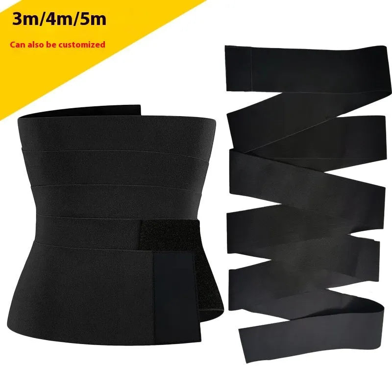 Women's polyester fibre waist trainer exercise restraint belt showing 10cm width and length options for body shaping
