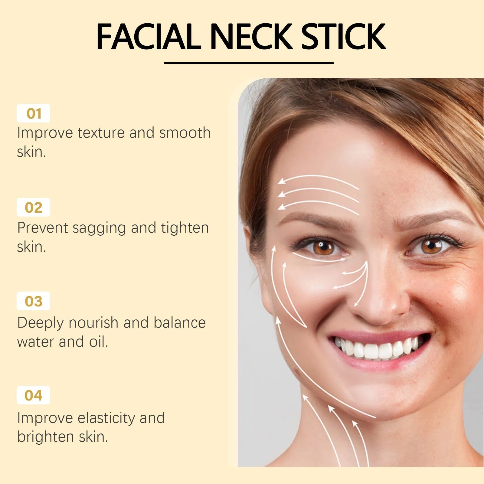 30g moisturising facial essence stick with twist-up applicator containing vitamin E and natural extracts