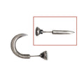 S925 sterling silver punk stud earrings with straight or curved nail designs in retro style