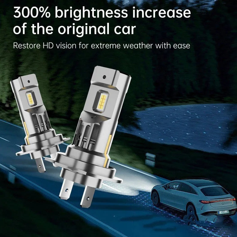Straight plug H1 car bulb with aluminium housing and 6000K high brightness spotlight output