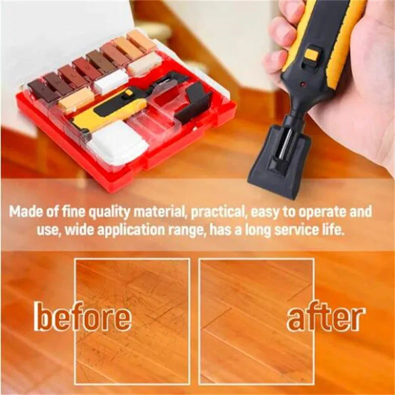 Floor repair tool set for DIY tile and furniture surface maintenance measuring 19cm