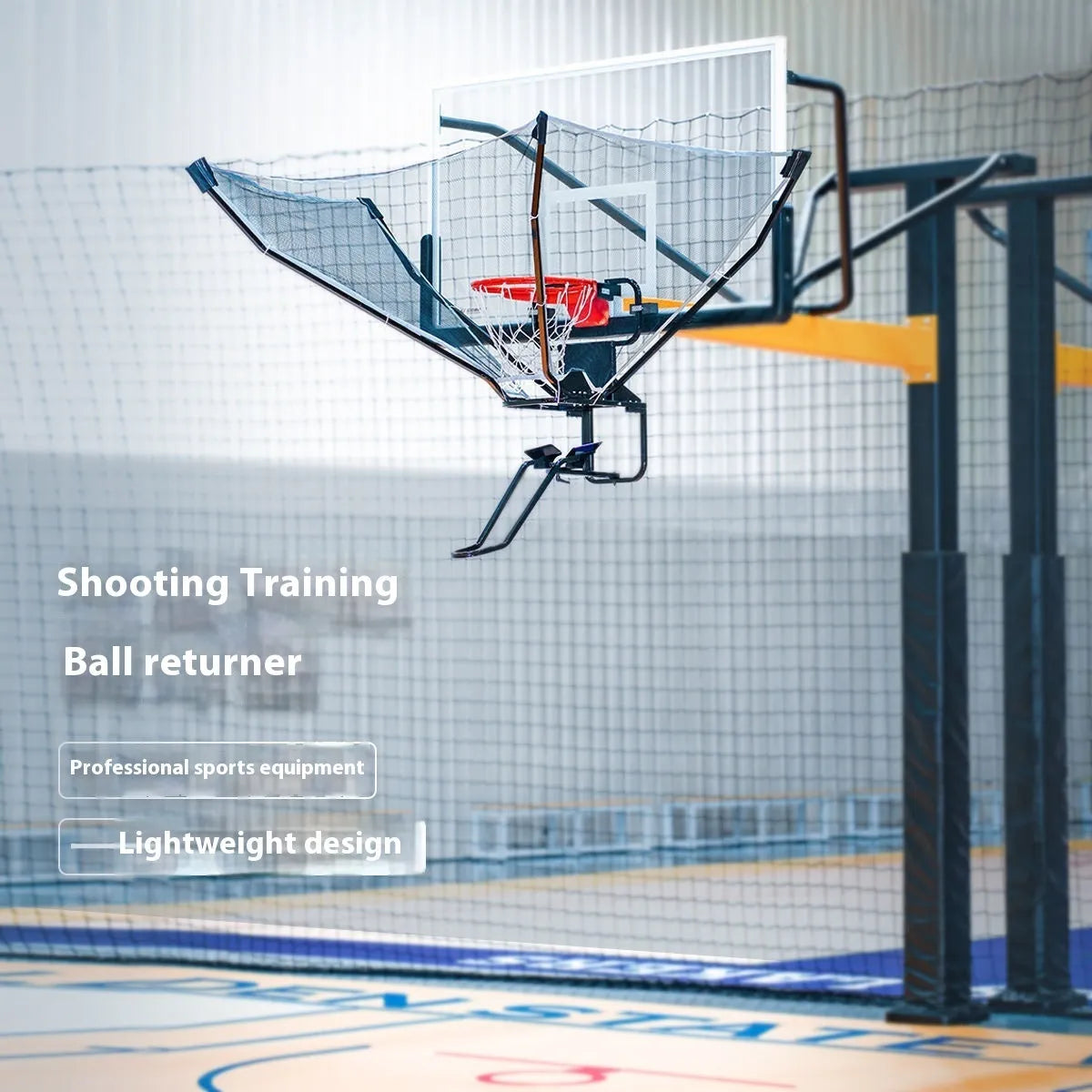 Automatic basketball training ball return machine with cowhide and iron construction for solo pitching practice