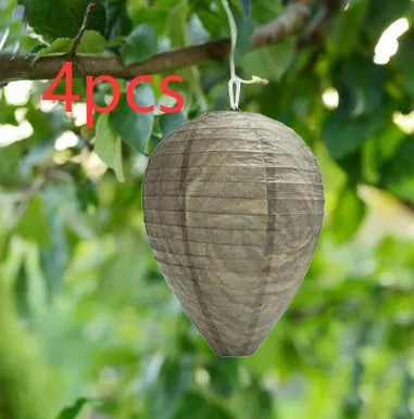 A 22x28cm beehive-shaped paper lantern with a wire frame in a photo-realistic colour.