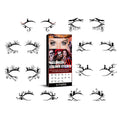 Bat and spider eyeliner sticker transfer decals for gothic Halloween makeup