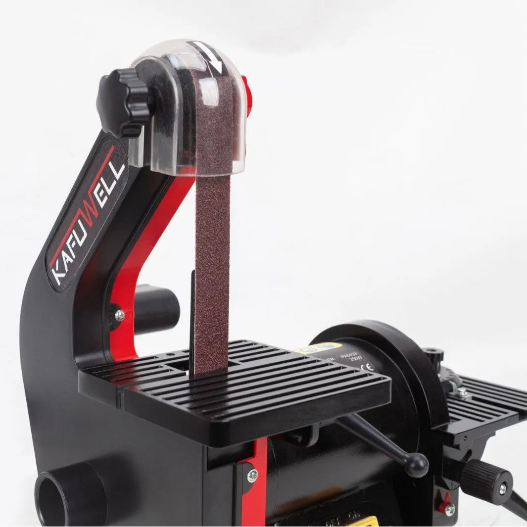 Small electric disc belt sander for household use with power cord