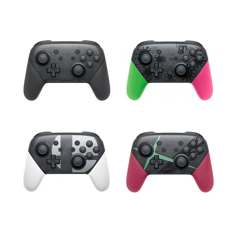 Wireless Bluetooth gamepad controller in black, white, red, or green with vibration feedback