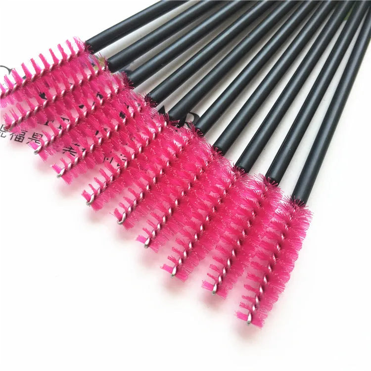 Disposable eyelash curler comb in black, blue, pink, rose red, white, and yellow colours, 10cm length