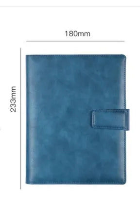 A5 PU leather buckle 6-hole clip notebook in black, 18x23.3cm, with 80 sheets of Daolin paper