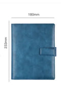 A5 PU leather buckle 6-hole clip notebook in black, 18x23.3cm, with 80 sheets of Daolin paper