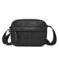 Men's paper crossbody bag in European retro style with waterproof lining in black, brown or silver