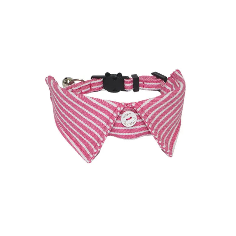 New Pet Denim Cat Collar in denim blue with adjustable cloth fabric and 28cm length