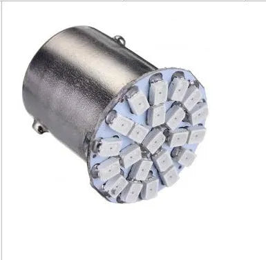 1156 1157 socket LED car brake and turn signal light with 22 white LEDs.