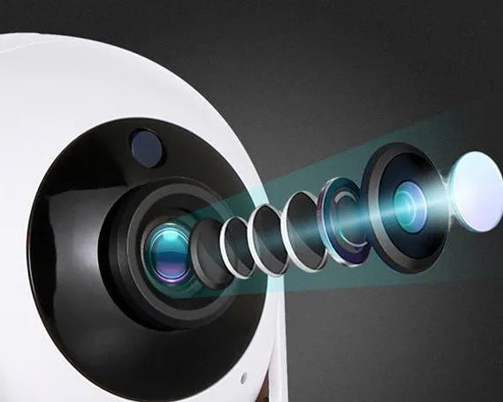 1080P PTZ security camera with automatic tracking, night vision, and gain antenna for indoor monitoring