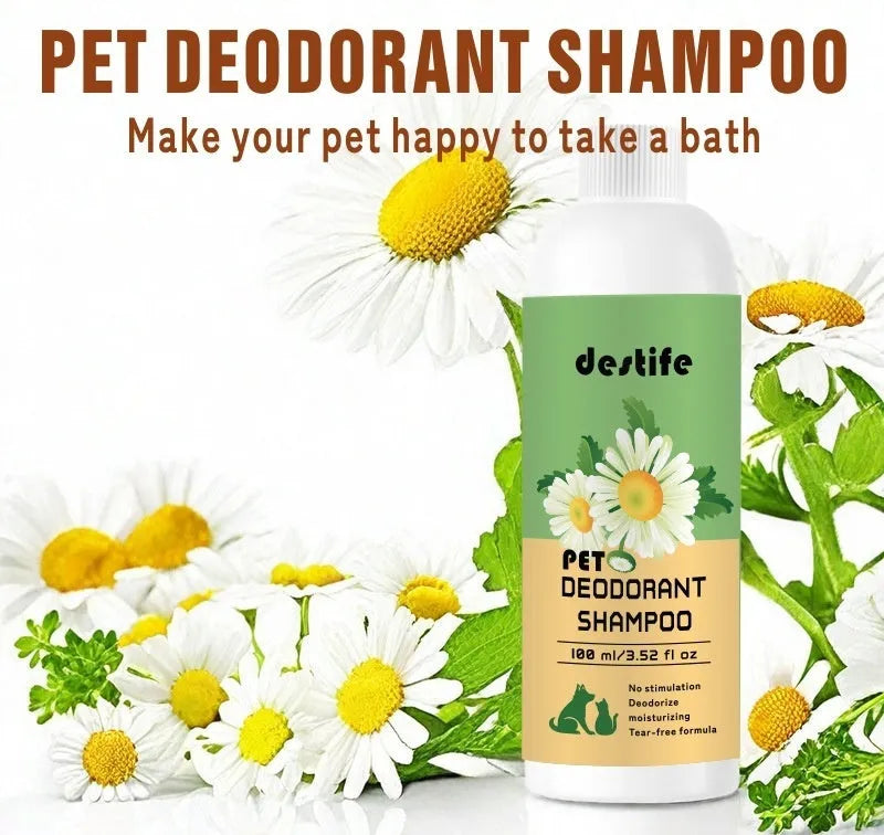 100ml pet shampoo bottle for dogs and cats with deodorising fragrance