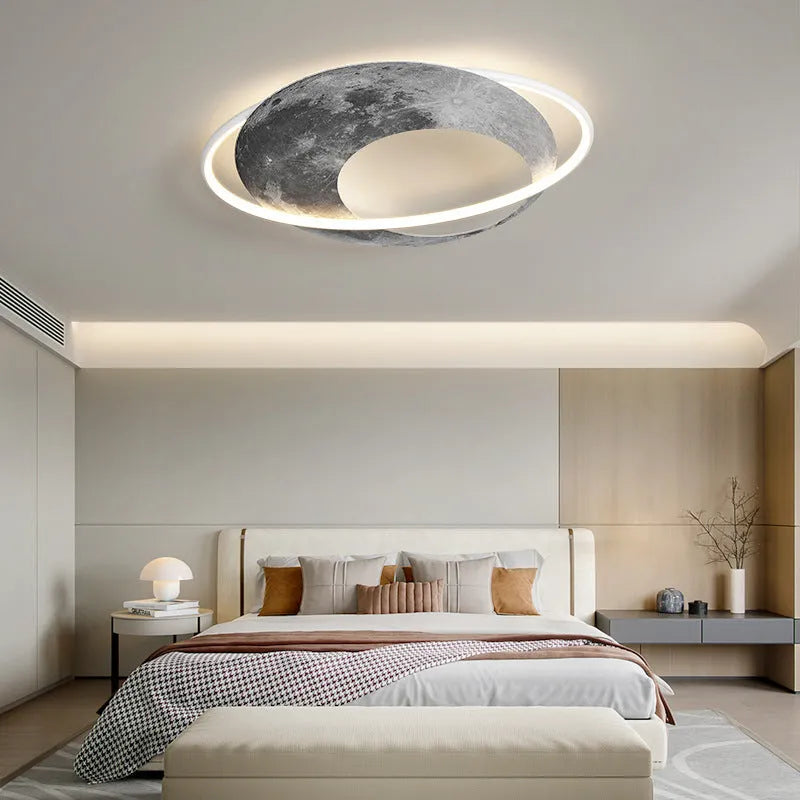 Planet Moon acrylic ceiling lamp with round lampshade in white, LED, 220V, 50,000-hour lifespan
