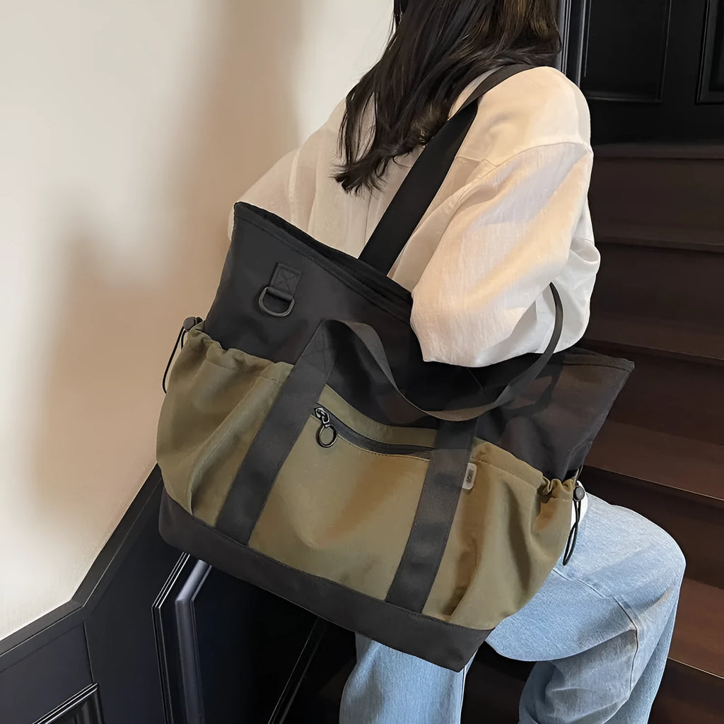 Women's lightweight travel bag in Oxford cloth for yoga and fitness with 36-55L capacity