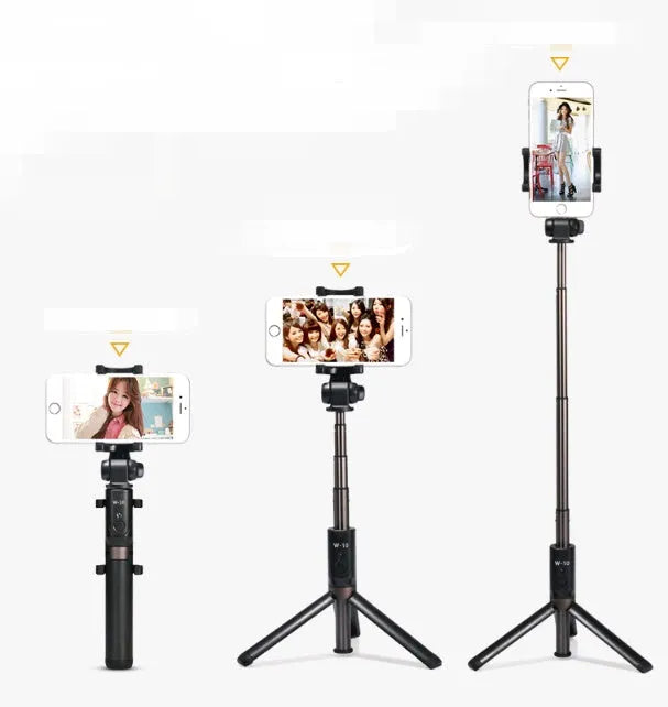 Aluminium Bluetooth tripod selfie stick with remote control extended for mobile phone photography