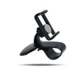 Rotating phone holder car pull clip direct view design ABS plastic black grey adjustable width