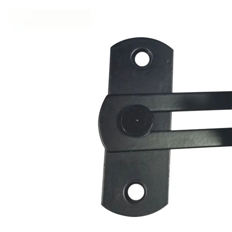 Stainless steel and carbon steel sliding door lock with flat shackle for barn doors