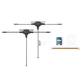 ELRS 915M 2.4G dual-frequency FPV drone receiver with two T-shaped antennas and installation accessories.
