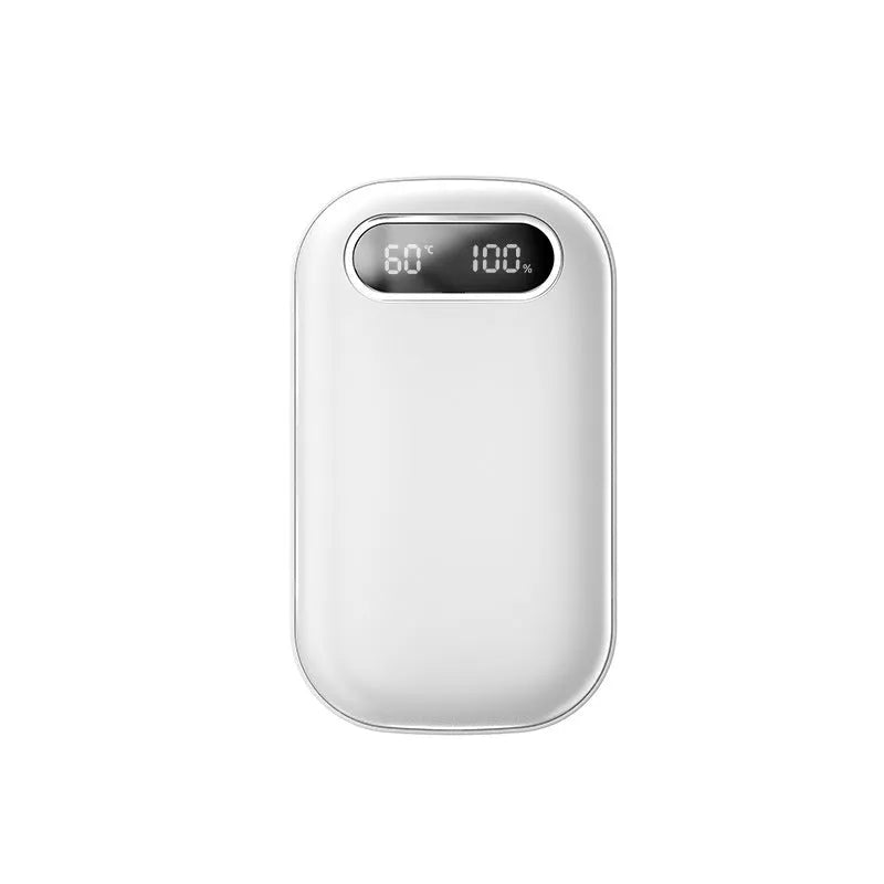 Large capacity digital display USB hand warmer with power bank, double-sided heating, black N25 model