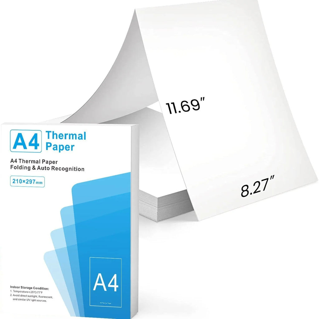 White A4 thermal paper for portable thermal printers with quick-drying properties